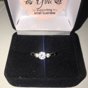 Sterling Silver White Topaz Ring